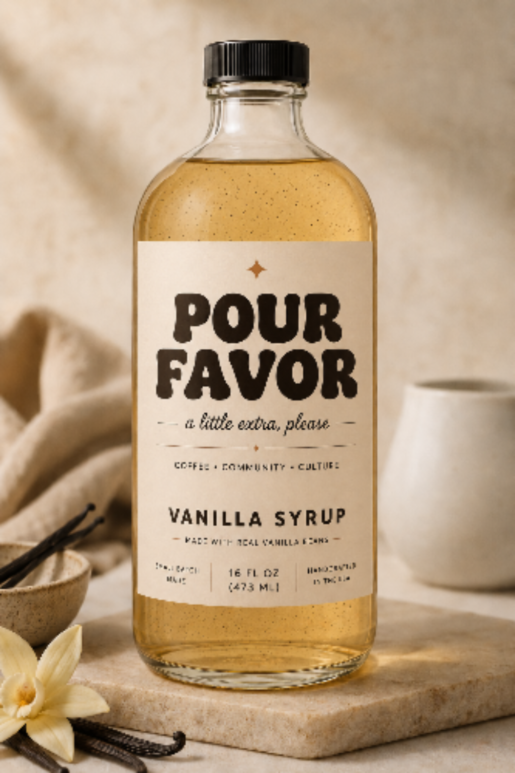 16oz Premium Vanilla Syrup